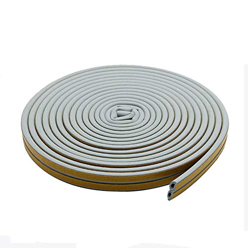 Ursend Weather Stripping for Door,Insulation Weatherproof Doors and Windows Soundproofing Seal Strip,Collision Avoidance Rubber Self-Adhesive Weatherstrip (65.6 ft, Grey)