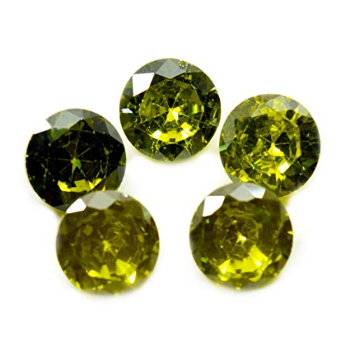 Oxyde de zirconium vert rond Jarkan pour création de bijoux uniques