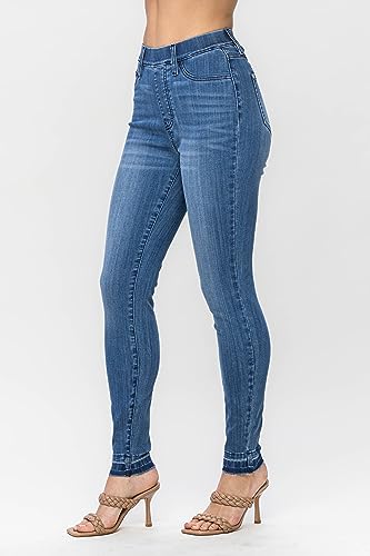 Judy Blue Women's High Waist Release Hem Pull On Skinny Jeans 887462