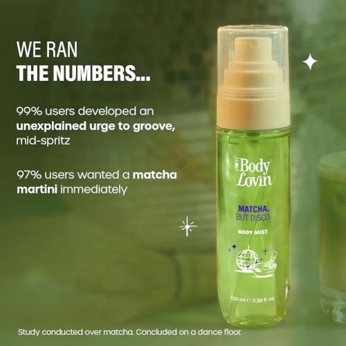 Image of Plum BodyLovin' Matcha, But Disco Body Mist | Zen Matcha Meets Groovy Vanilla | Long-Lasting | Lactonic Matcha Fragrance | With Notes Of Matcha, Lactonic & Creamy Vanilla | 100 ml