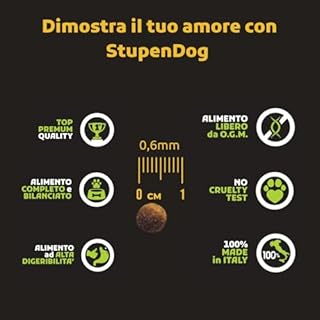STUPENDOG Crocchette Cani Premium Puppy 15kg per Cani cuccioli - Croccantini al Manzo - Croccantini cane media/piccola taglia - Cibo per cani - Crocchette puppy