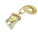 Gold Silver Tone Micro Crown of Thorns Jesus Face Pendant 3mm 24