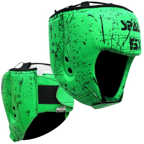 Spall Pro US Boxing Headgear, Sparring Helmet for Fighting Sports Karate Boxing Martial Arts MMA and Taekwondo 5X - F.Green