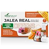 Gelée Royal Abwehrmittel mit Echinacea und Vitamin D3, frisches Gelee, angereichert mit Zink und Probiotika, Unterstützung des Immunsystems, mit Reishi Shiitake Maitake und Propolis, 20 Flaschen Soria