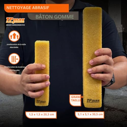 2 Blocs de Nettoyage de Bande Abrasive en Caoutchouc Naturel de Haute Qualité - Dimensions 200mm x 40mm x 40mm – vue 6
