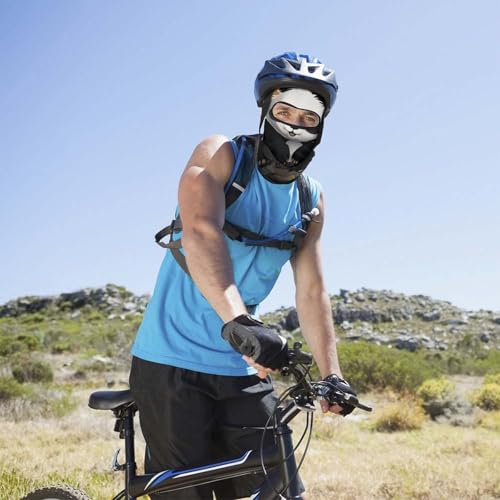 Máscara facial de balaclava con dibujo de panda para hombre y mujer, protección solar, transpirable, cubre todo el cráneo para senderismo, ciclismo, running y conducción miniatura 4