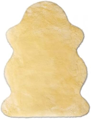 KATY Hofbrucker Genuine Baby Lambskin Rug Natural Size 80-90 cm