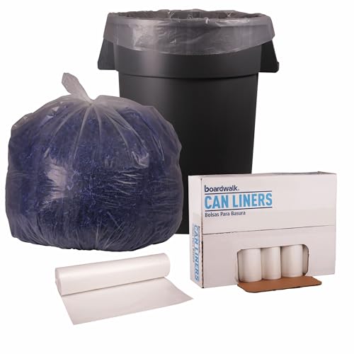 Image of Boardwalk BWK531 Low Density Repro Can Liners, 1.1 Mil, 40-45gal, 40 inch x 46 inch, 10 Bags per Roll (Case of 10 Rolls)