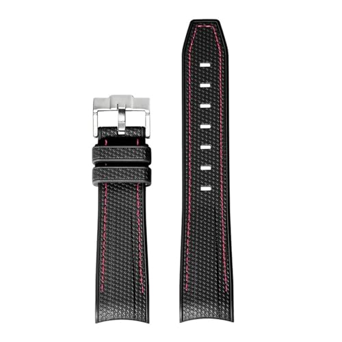 �I���K X �X�E�H�b�`�W���C���g MoonSwatch 20 �~�����[�g���_�C�r���O�X�g���b�v�j�������A�[�N�J�[�u�G���h TPU ���o�[�u���X���b�g�ƌ݊��������b�N�X���v�o���h�ƌ݊���(Black Dark Pink)