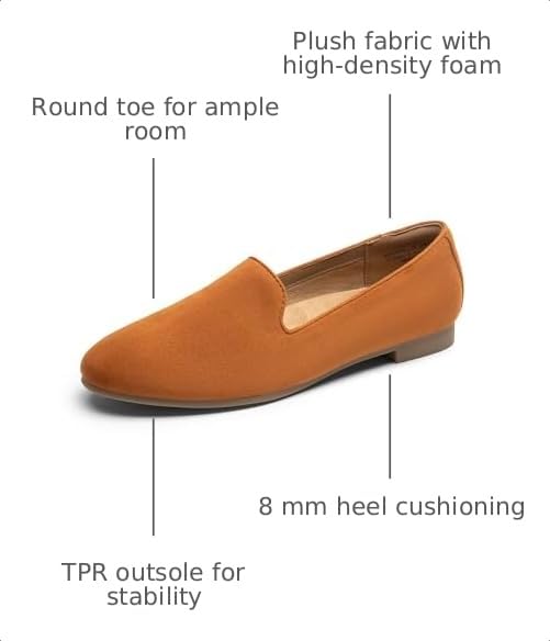 Image of DREAM PAIRS Round Toe Flats for Women Dressy Comfortable, Slip-On Dress Business Casual Office Work Shoes for Women