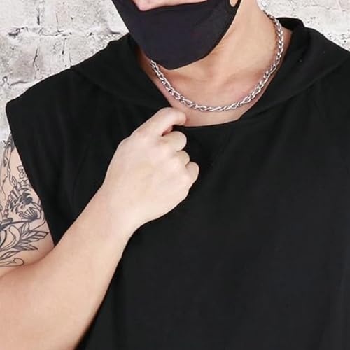 Image of THE MEN THING Chain for Men, Luxury Pure Titanium Steel Chain | Silver Stainless Steel Chain | Necklace Jewellery for Men & Boys
