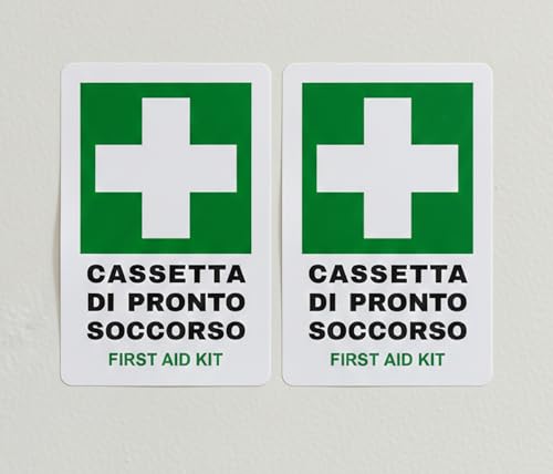 FACILE APPLICAZIONE: Gli adesivi si applicano rapidamente su superfici lisce e pulite come pareti, porte, armadietti e cassette di pronto soccorso, garantendo una tenuta duratura nel tempo