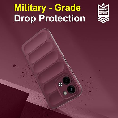 Image of Zapcase Back Case Cover for Vivo T5x 5G | Compatible for Vivo T5x 5G Back Cover | Liquid Silicon Magic Case with Camera Protection | Plum