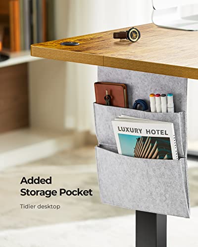 Image of Marsail Electric Adjustable Height Standing Desk with Storage Bag, 48 * 24 inch Sit Stand Up Desk for Home Office,Computer Gaming Workstation, 4 Memory Height Settings,Cable Manager, and Headphone Hook