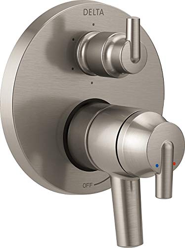 DELTA FAUCET T27959-SS, Stainless Trinsic Contemporary Monitor 17 Series Valve Trim with 6-Setting Integrated Diverter