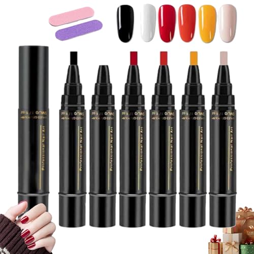 2026 Professional Nail Pen Set, 3 in 1 Nail Polish Pens Quick Dry...