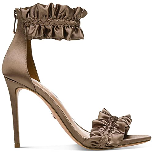 Image of Sam Edelman Sawyer Toffee Stiletto Ankle Strap High Heeled Open Toe Sandals (TOFFEE, 10)