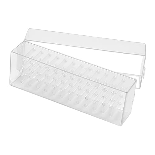 ADOCARN Caja de almacenamiento de cabezal de molienda, soporte para brocas, contenedor de almacenamiento de manicura, contenedor de brocas de uñas,
