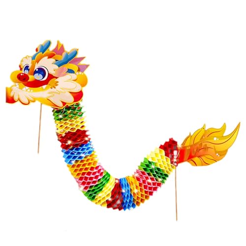 Fancyes Chinese New Year Paper Dragon, Spring Festival Dragon Decor, Creativity Festive Atmosphere Supplies for Spring,