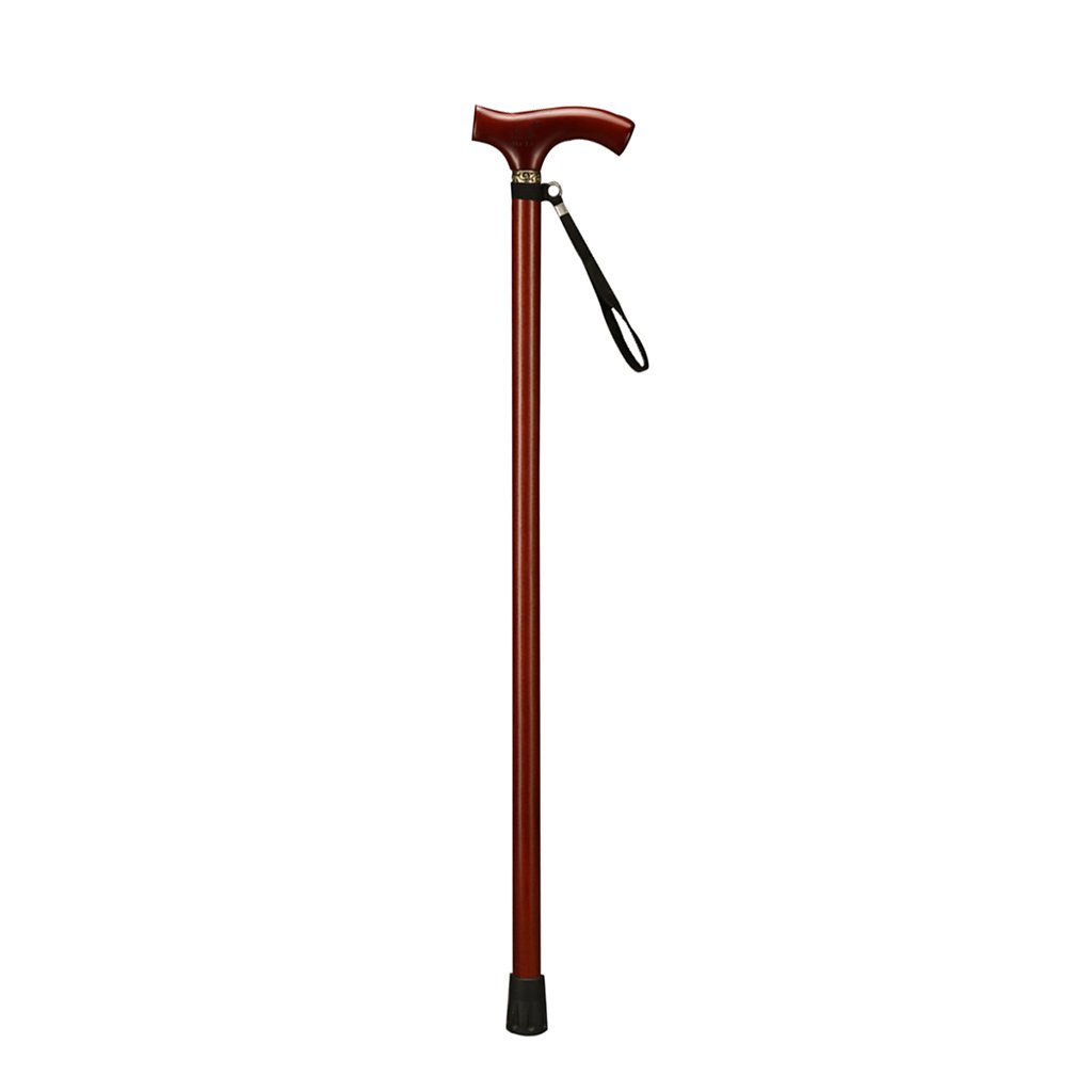 Drewniane laski do chodzenia laska dla osób starszych laski drewniane patyczki uchwyt w kształcie litery T paski na nadgarstek długość 93 cm przycięte według wzrostu pomoc w mobilności dla osób