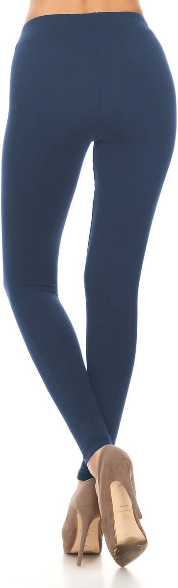 Leggings Depot Women's High Waisted Cotton Leggings - Soft Breathable - Full Length, Capri, Knee, Yoga - XS-5X - Image 3