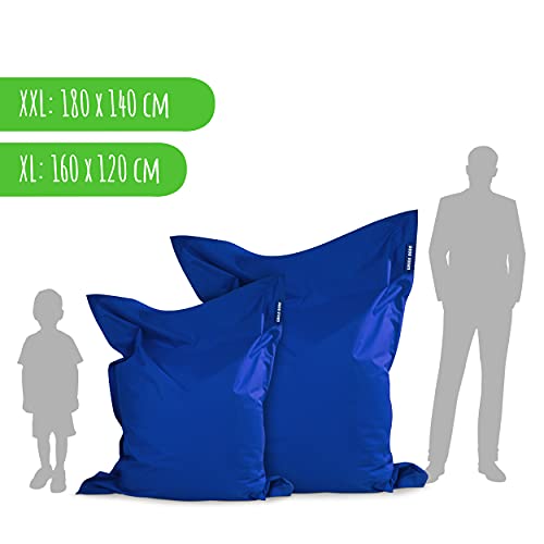 Green Bean© Sitzsack XXL 140x180cm 380 Liter Kinder & Erwachsene Bean Bag EPS Perlen Füllung Riesensitzsack Groß Draußen… – Bild 3