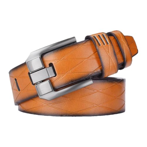 YTR6TW Men's Leather Belt Casual Belts Youth Pin Buckle Jeans Belt