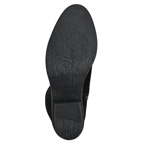 WHITE MOUNTAIN Women's Shoes Altitude Stack-Heeled Tall Boot, Black/Suede, 9.5 W by WHITE MOUNTAIN - Image 7