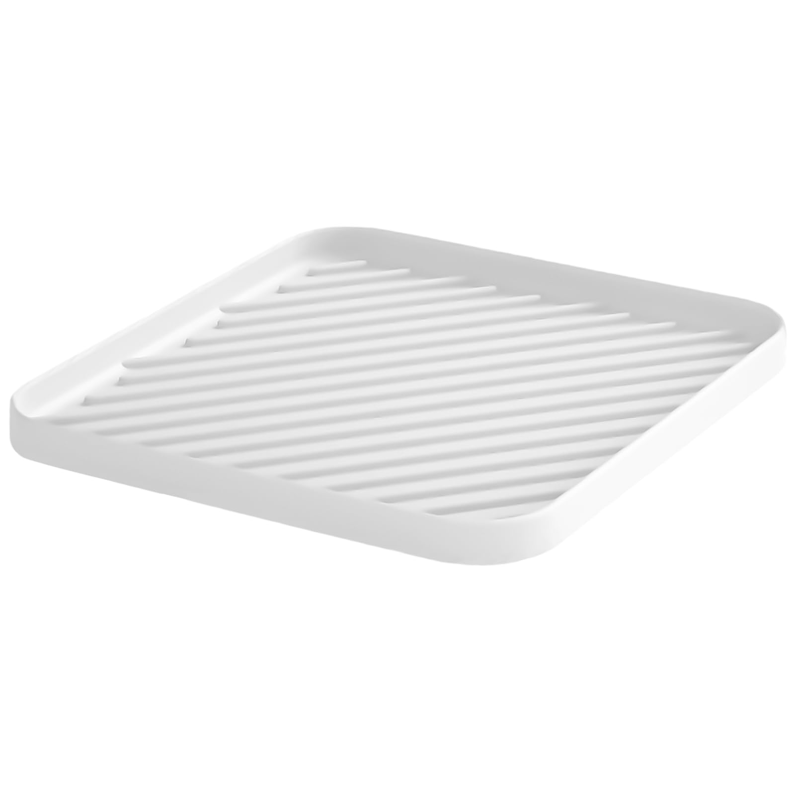 HvOvMvE Vassoio Organizzatore in Silicone Antiscivolo, Scolapiatti per Lavello Cucina & Bagno, Versatile per Lavastoviglie, Cassetti e Controsoffitti, Resistente al Calore (Bianco)