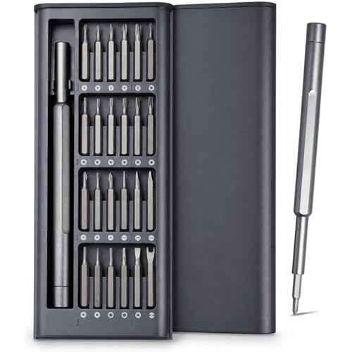 Kit Conjunto de Chave de Fenda Phillips torx 24 em 1 com Ponta Magnética Precisão Ideal para Reparos em Celulares Notebooks Relógios Drones e Eletrônicos em Geral Linha Premium