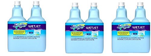 Swiffer WetJet Multi-Purpose Floor and Hardwood Cleaner Solution Refill,Wet Jet Refills in Open Window Fresh Scent, 1.25 Liter, VHWIyZ 6 Pack