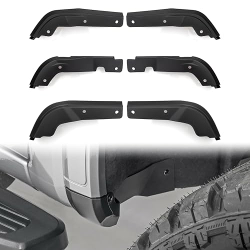 Image of Mud Flap Compatible with GMC Sierra 1500 2019-2025 No-Drill Front & Rear Side 6PCS Mud Splash Guard Accessories