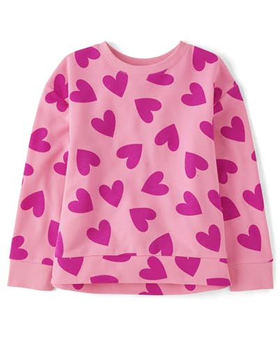 Image of The Children's Place Girls' Long Sleeve Crew Neck Pullover Sweater