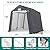 GARTOO 8' x 8' Outdoor Storage Shelter Shed- Heavy Duty Storage Tent with Roll-up Ventilated Windows, Portable Garage Zipper Storage shed for Bike, ATV, Motorcycle Shelter, Gray