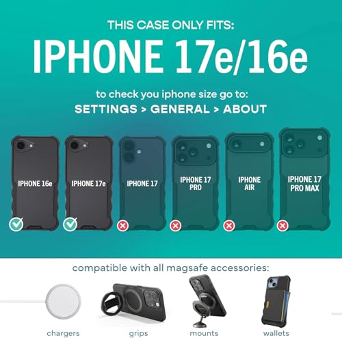 Image of Smartish iPhone 17e /16e MagSafe Case - Gripzilla Protective Magnetic Case for Men [Rugged + Tough] Military Grade Heavy Duty Grip Armor - Drop Tested for iPhone 17e /16e - Blue Blossoms