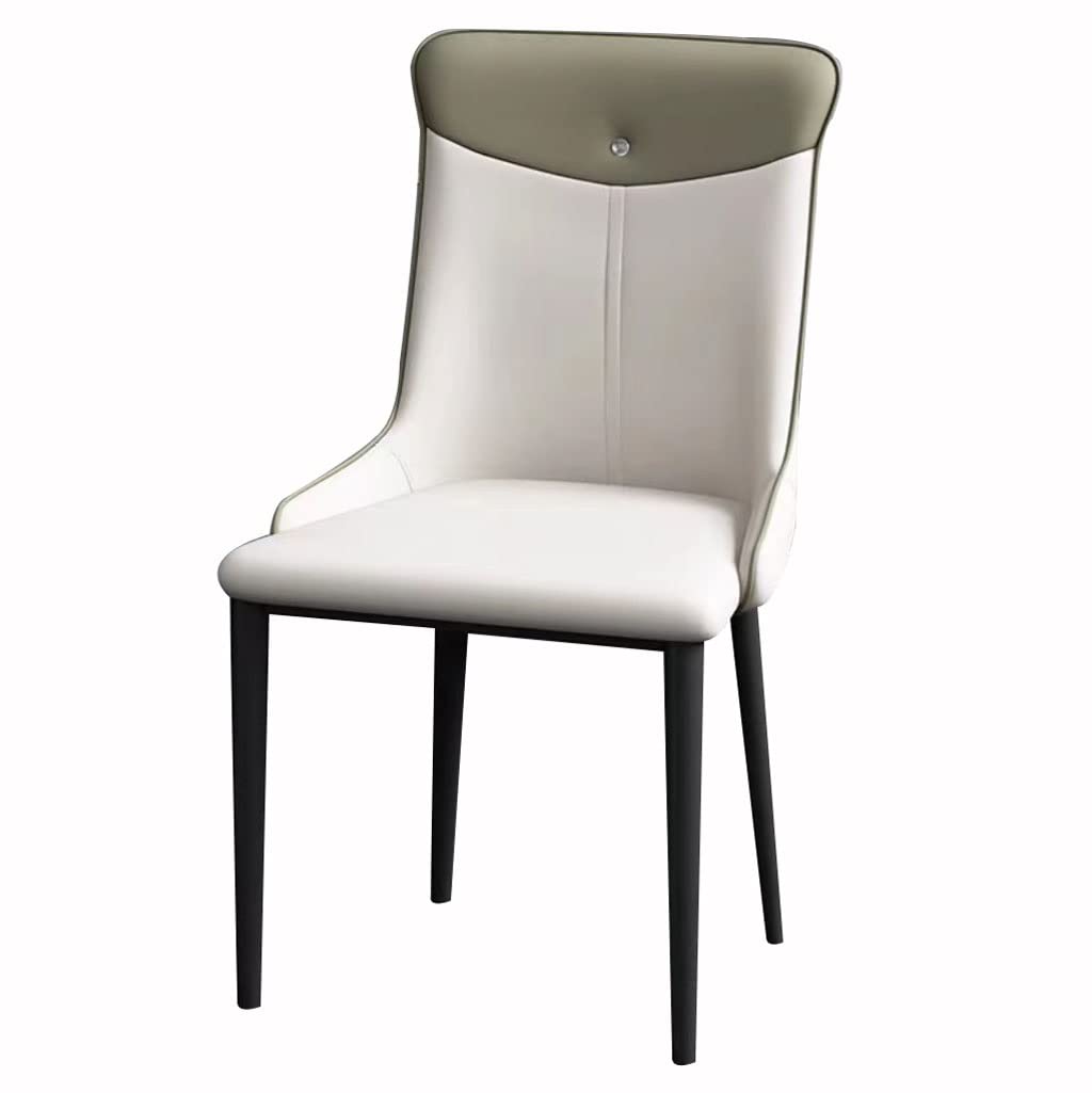 Chaises de salle à manger ergonomiques en cuir avec pieds robustes