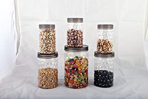 Image of Filox Premium Airtight PET Storage Jar Set (Pack of 12) | BPA-Free Kitchen Containers for Grocery, Snacks & Dry Fruits | Leak-Proof & Durable | Includes 4 x 300ml, 4 x 650ml & 4 x 1200ml Jars