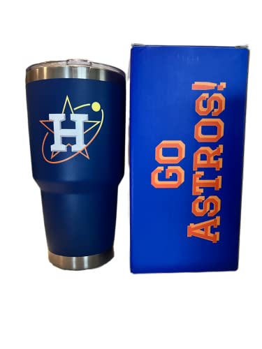 Astros Space City 30 Oz Tumbler Stainless Steel Vacuum Insulated Hot And Cold Cup Double Wall (Navy Blue) #TOP1