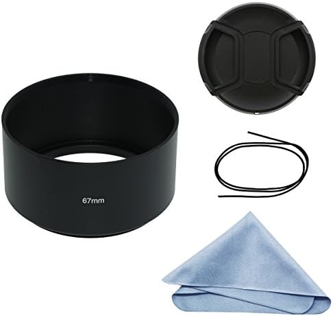 SIOTI 67mm Lens Hood, Matte Treatment Inside, Aluminum Material, Compatible with All Camera Lens S/C/N/F/O/P etc.(67mm)