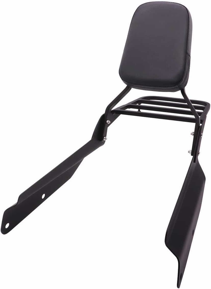 Passenger Sissy Bar with Luggage Rack Rear Backrest for Honda VTX1300 VTX1800 N/R/S/T Model 2002-2009, Black