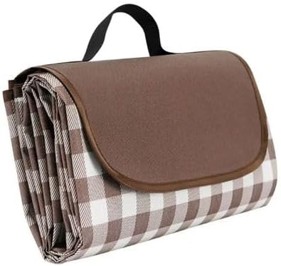 2x2m Extra Large Outdoor Camping Picnic Beach Mat - Brown, White | Camping & Picnic Use, Beach Mat, 2x2m Size, Blue & White, Outdoor Use