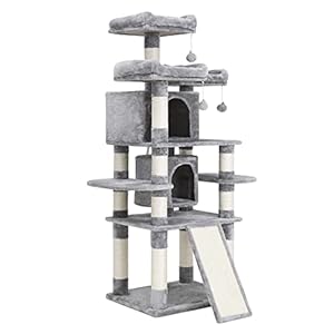 FEANDREA Kratzbaum groß 172 cm, Hellgrau PCT18W