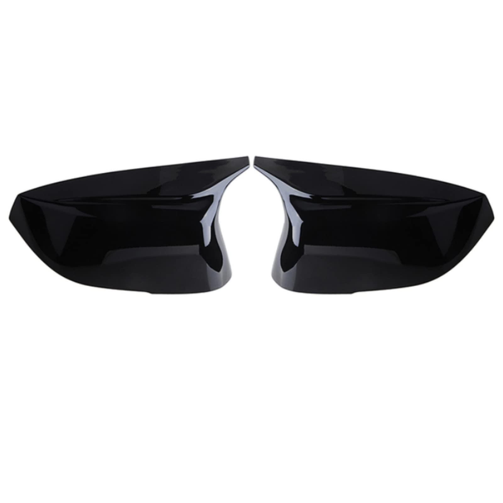 Horn Shaped Rearview Mirror Housing Side Mirror Caps Cover Fit For Infiniti Q50 Q70 Q60 Qx30 Automobile Exterior Parts,Glossy Black