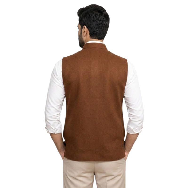 GLONEX Men's Nehru Jacket Waistcoat - Image 2