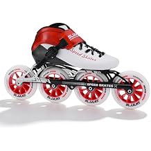 Inline Speed Skates Adult for Mens Womens, Professional Fitness Carbon Fibre Racing Skates Adult Male Female, High Performance Roller Skates Blades for Outdoor Marathon Racing, Black