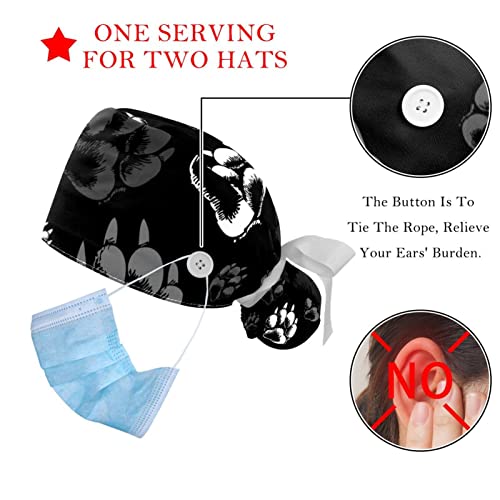 Casquettes de travail respirantes anti-transpiration avec boutons et motifs empreintes