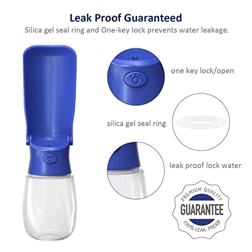 Wepet Foldable Portable Dog Water Bottle Puppy Water Dispenser With Drinking Feeder, 12 Oz, High-Temperature Resistant Leak Proof For Pets Outdoor Walking, Hiking, Travel, Food Grade Plastic Bpa Free #TOP4