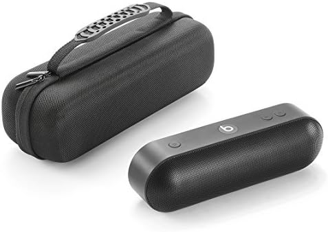 for Apple Dr. Dre Beats Pill+ Pill Plus Bluetooth Portable Wireless Speaker Hard Case Travel Carrying Storage Bag. Fits USB Cable and Wall Charger-Black