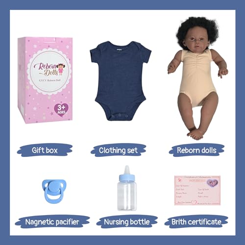 Muñeco Bebé Reborn Negro Realista 20 Pulgadas miniatura 6