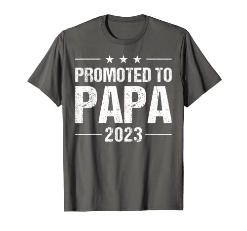 Hombre Promoted To Papa Est 2023 For Men - Funny New Dad Vintage Camiseta